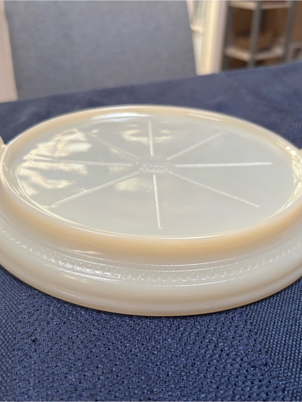 Vintage Fire King Ivory casserole serving dish